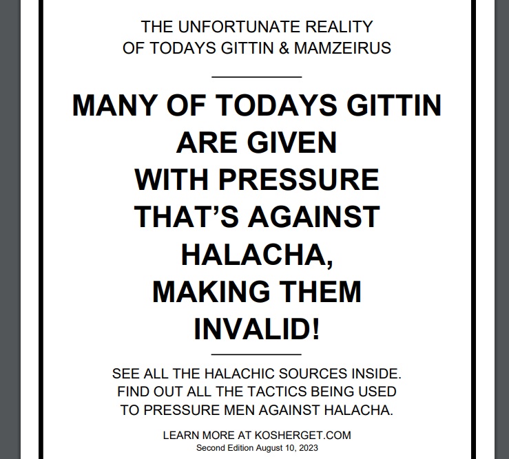Over 50% Of Gittin Are Invalid Through Pressure - 2nd Edition 08-10-2023 cover